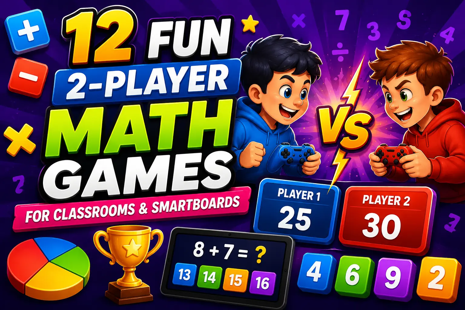 12 Interactive 2-Player Math Games to Play in Classrooms & Smartboards