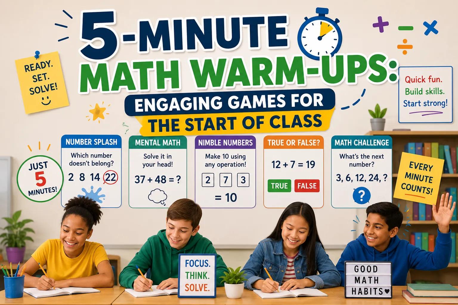 5-Minute Math Warm-Ups: Engaging Games for the Start of Class