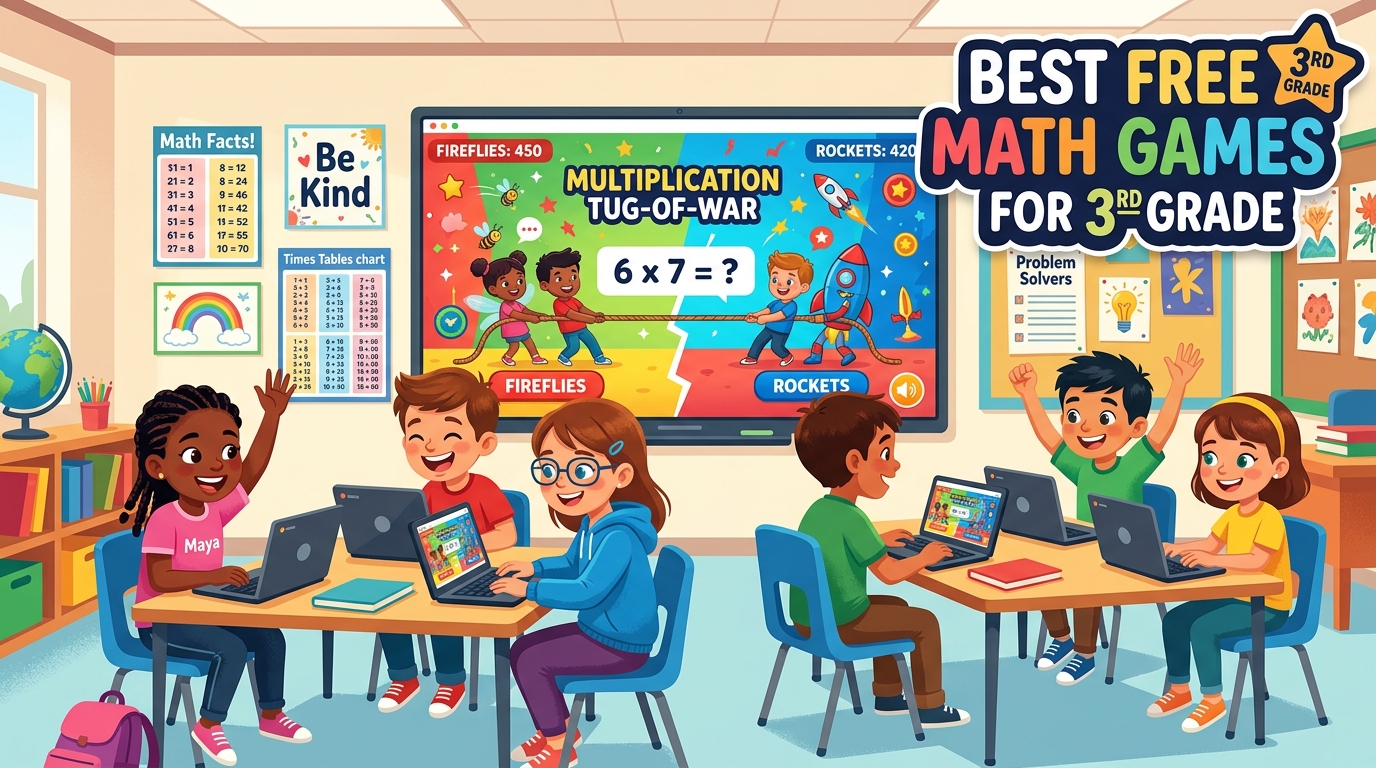 Best Free Math Games for 3rd Grade Classrooms in 2026 (No Login Required)