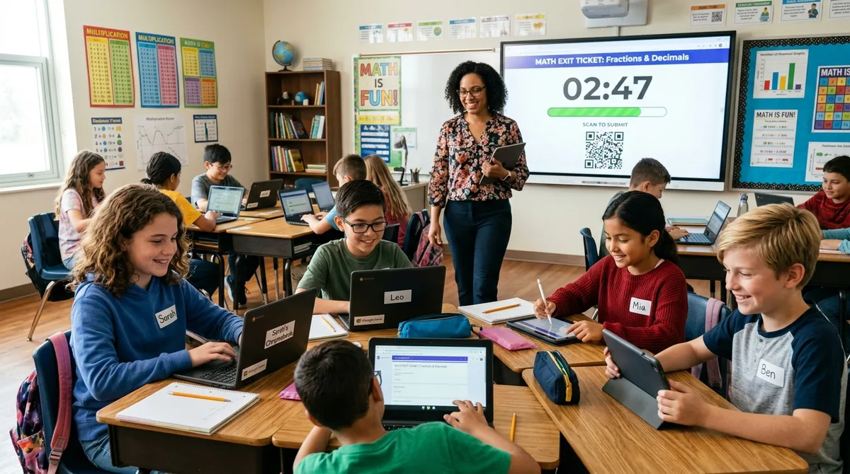 Digital Exit Tickets for Math: 7 Ways to Check for Student Understanding Daily (Without Paper Grading)