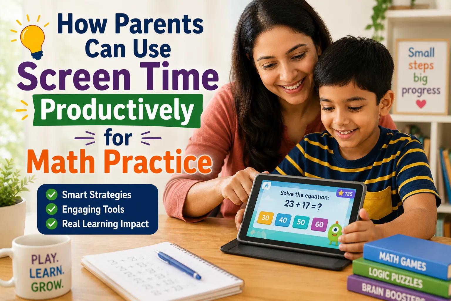 How Parents Can Use Screen Time Productively for Math Practice