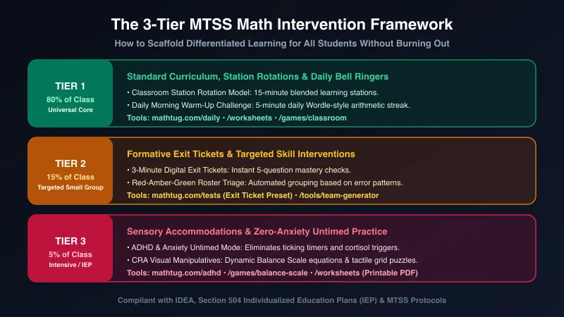The 3-Tier MTSS Math Intervention Framework