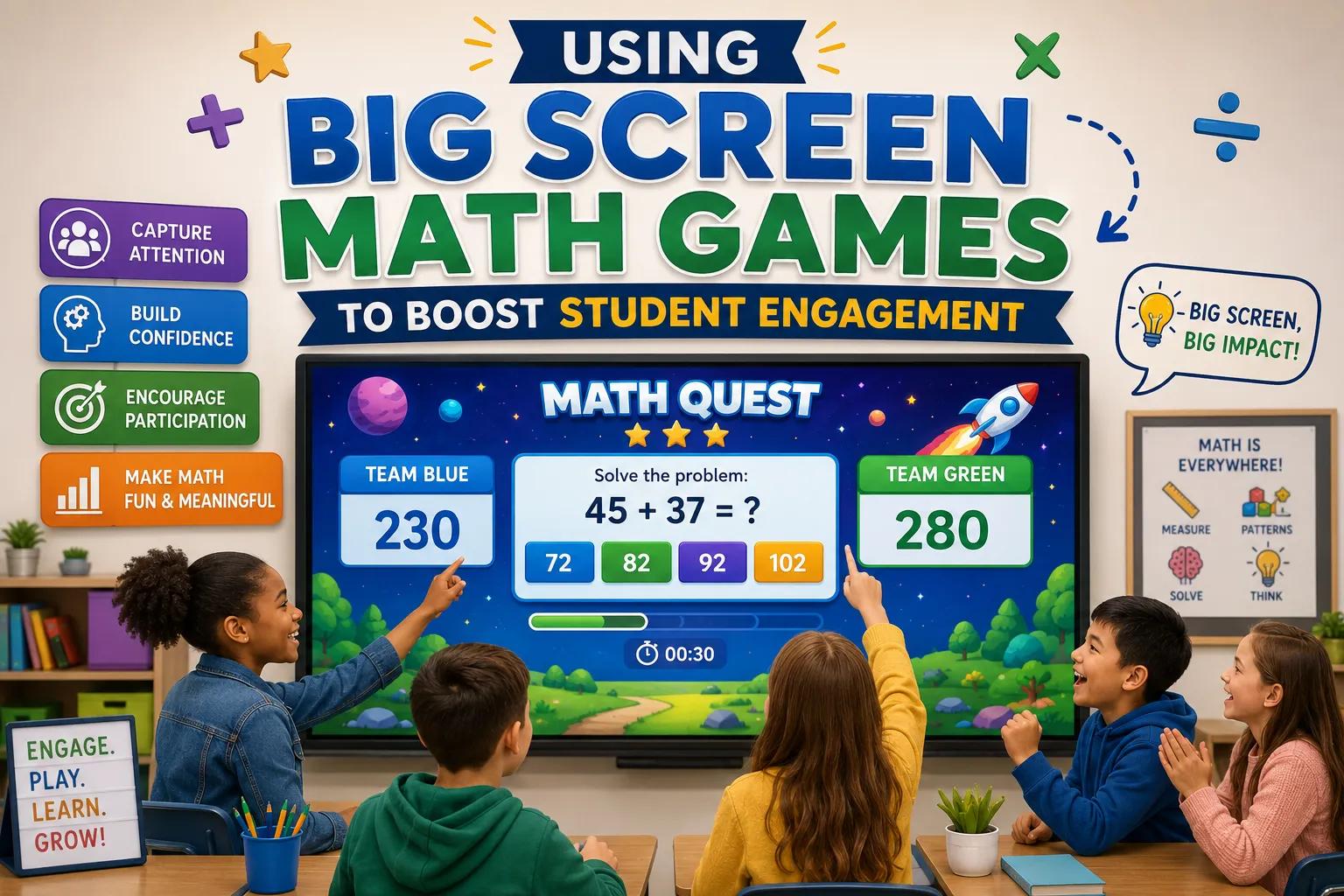 Using Big Screen Math Games to Boost Student Engagement